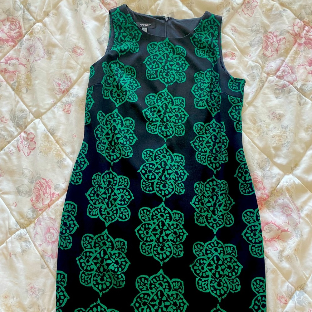 Green & Black Nine West dress